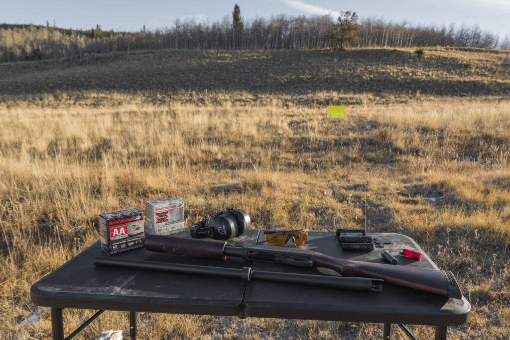 Testing shotgun ammo with lead and steel pellets