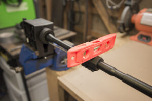 Leveling the gas block on an Ar-15 upper receiver