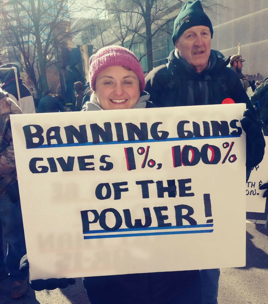 Pro-gun signs in Virginia at the January 2020 rally