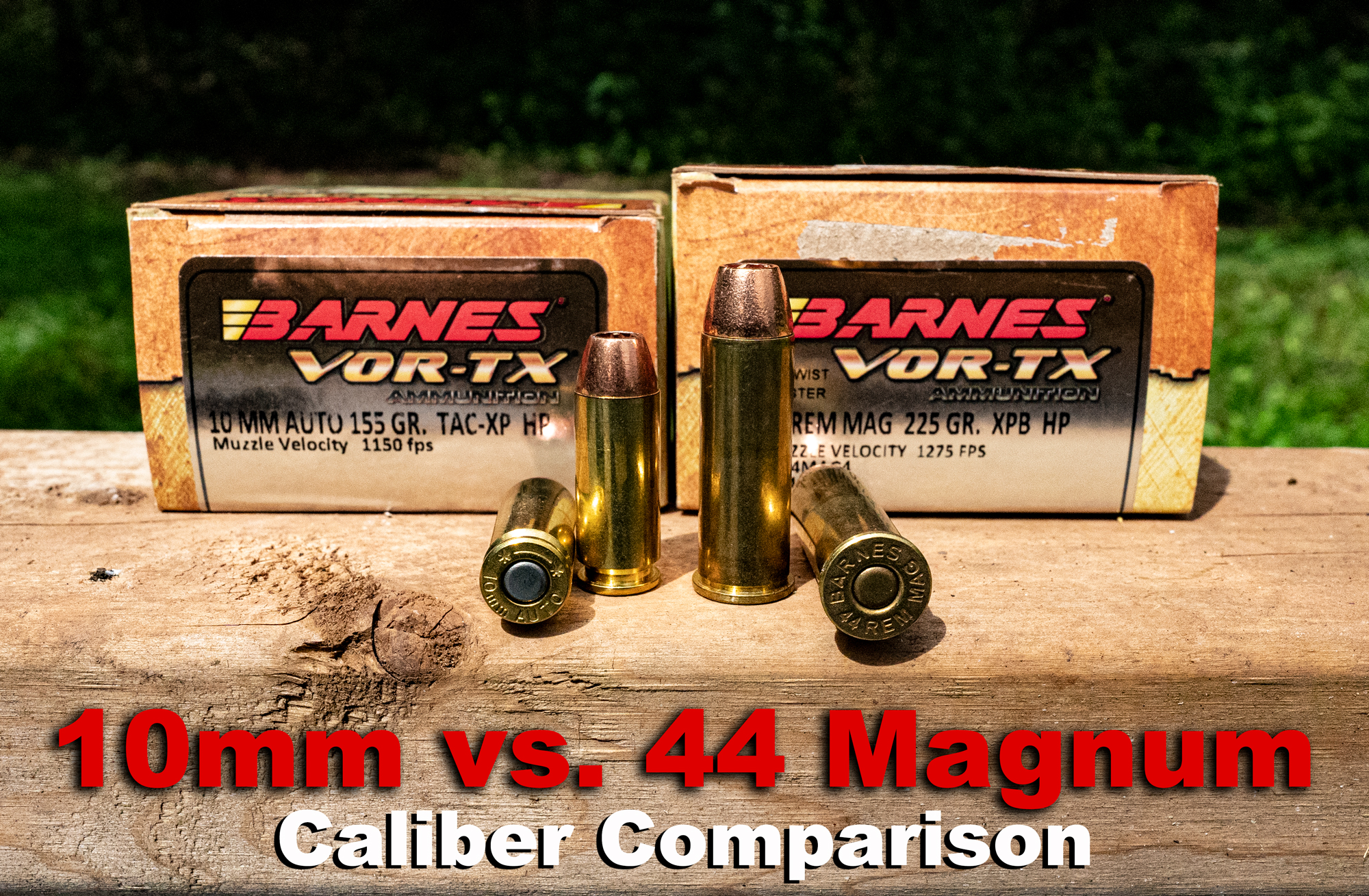 10mm vs 44 magnum ammo side by side