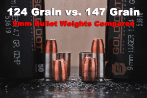 124 grain bullet next to 147 grain bullet