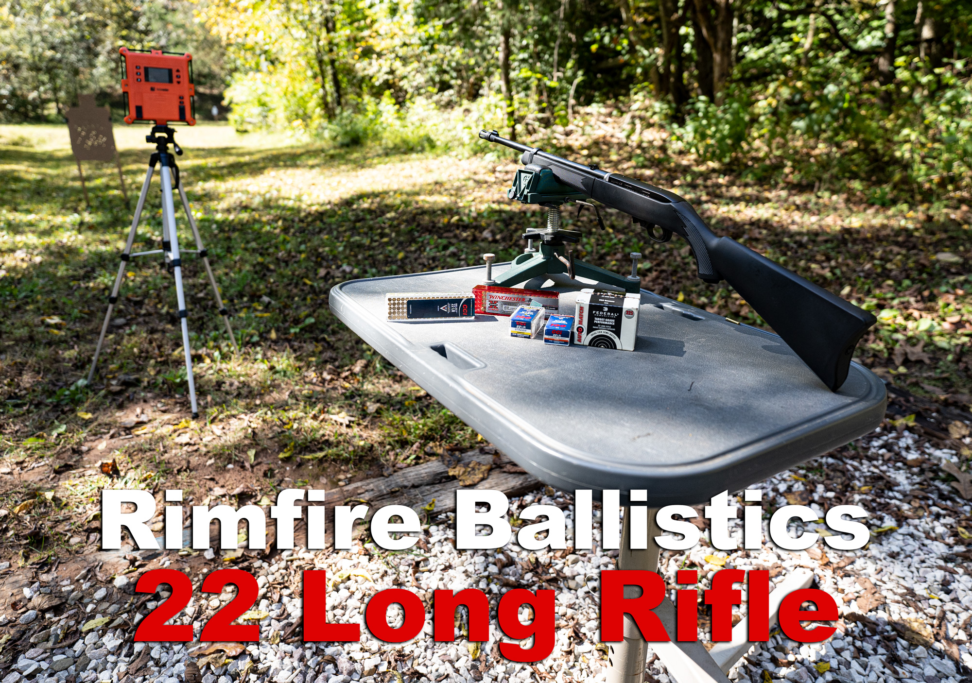 22 LR Ballistics calculated at a shooting range with chronograph
