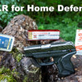 22lr pistol and ammo on display at a shooting range