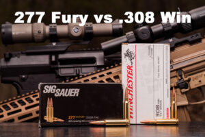 277 Fury vs .308 Winchester rifles and ammo side by side