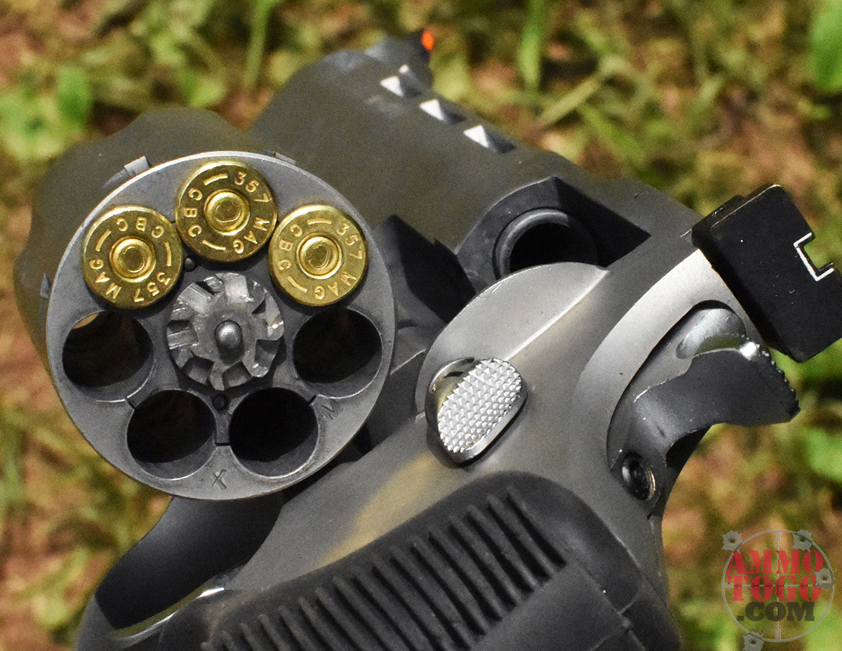 revolver loaded with 357 magnum ammo