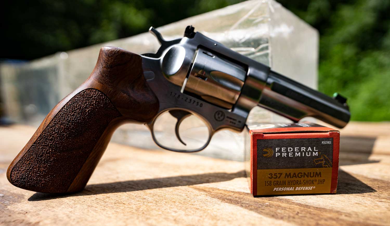 357 magnum revolver with ammunition