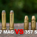 357 sig and 357 magnum ammo on a table