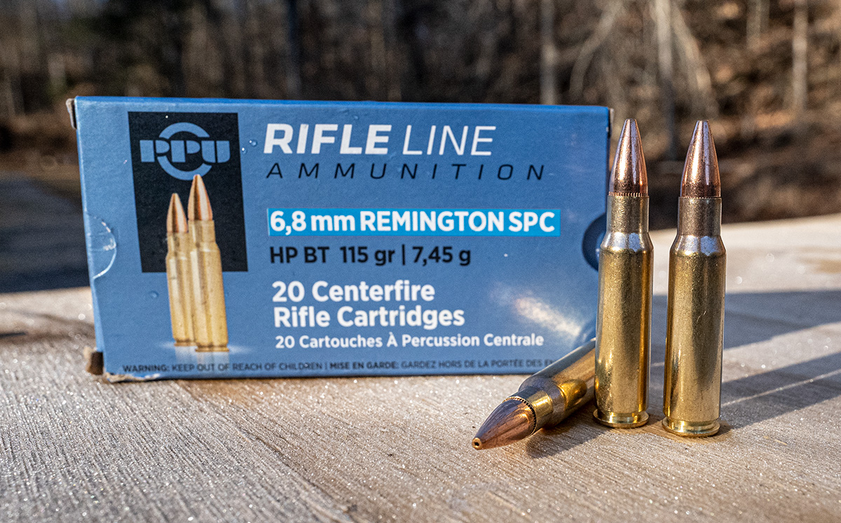 Prvi Partizan 6.8 Remington SPC ammo at the shooting range