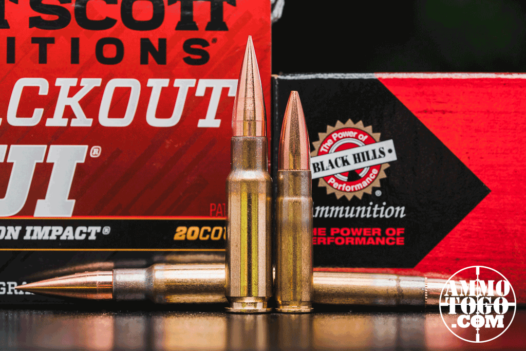 8.6 Blackout side by side with 300 Blackout ammo