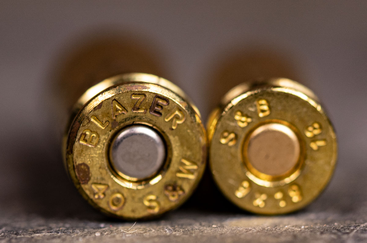 Size of 40 sw ammo vs 9mm ammo