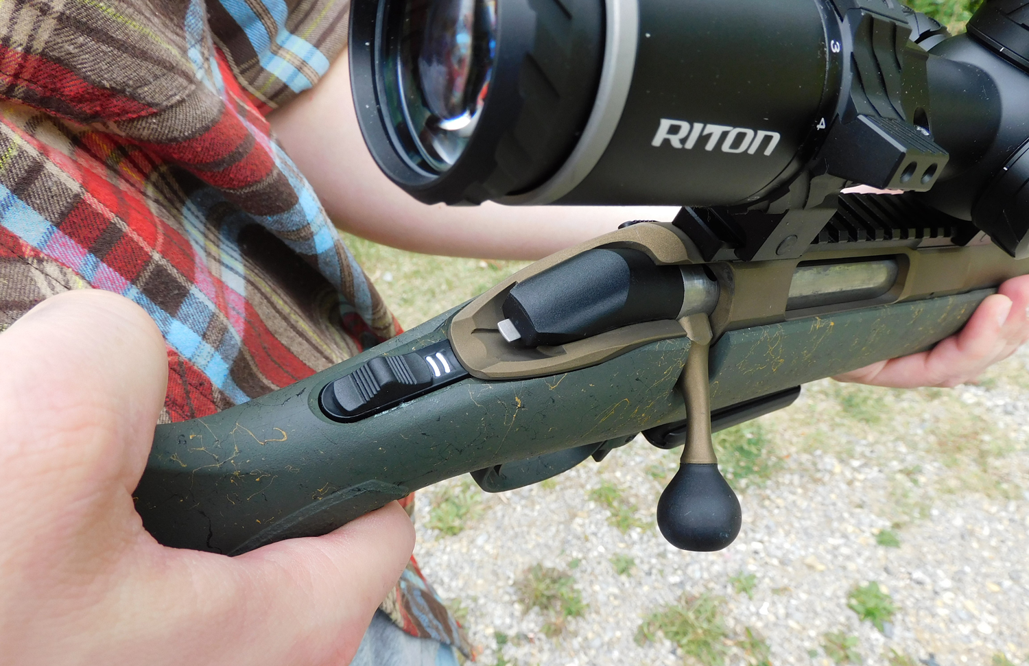 The Ruger American's safety close-up