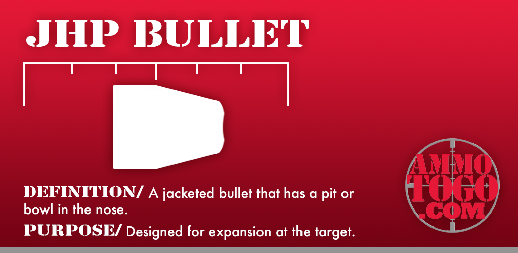 Graphic detailing what a jacketed hollow point bullet is