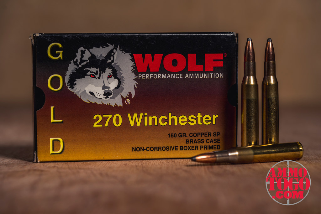 Wolf Gold .270 winchester ammunition A box of Wolf 270 Winchester ammo