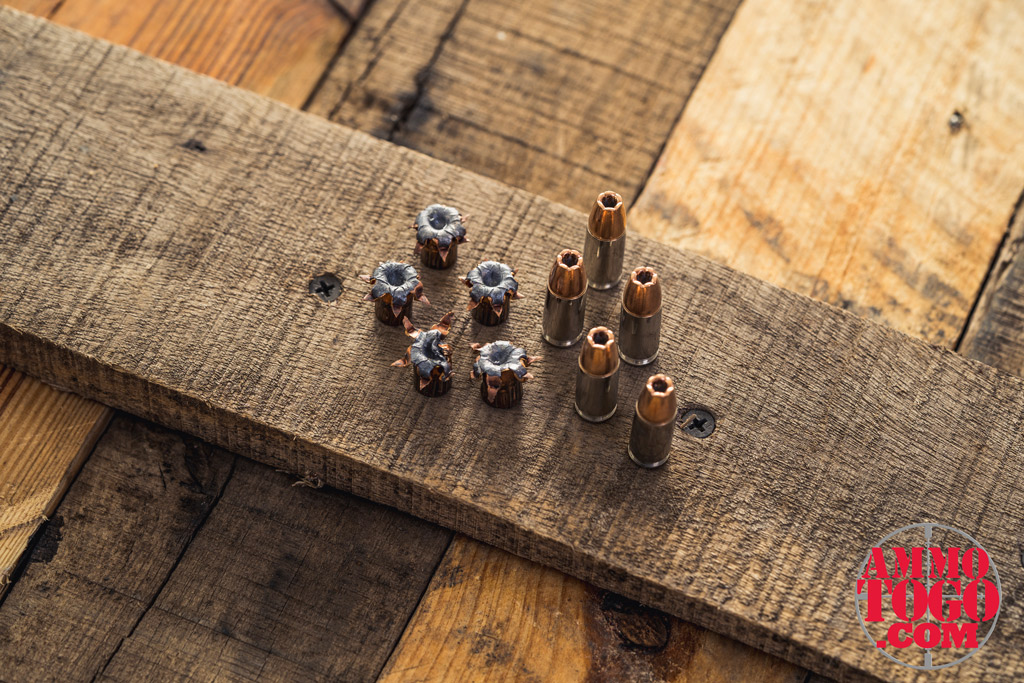 Expanded hollow point 9x19 ammunition used for concealed carry photo of winchester 9mm, some of the best 9mm ammo for self defense