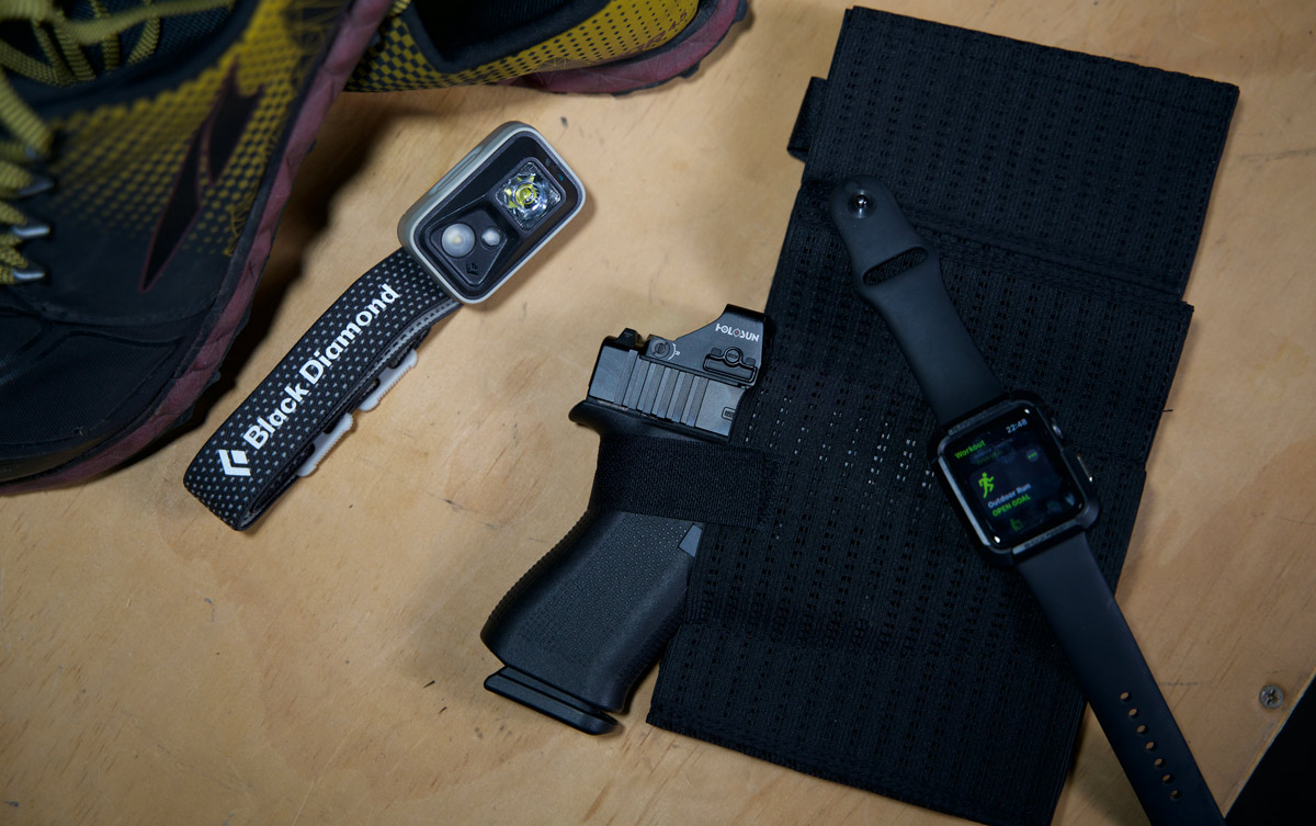 a belly band used to concealed carry while running