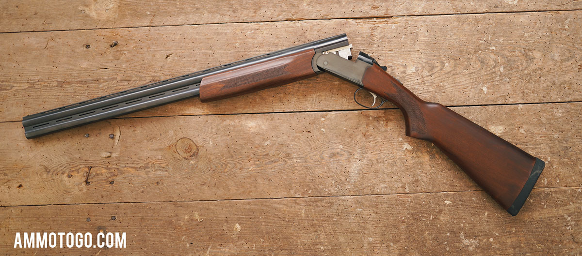break action shotgun on a table open
