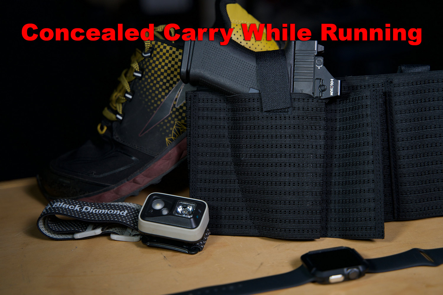 Concealed carry gun and running equipment