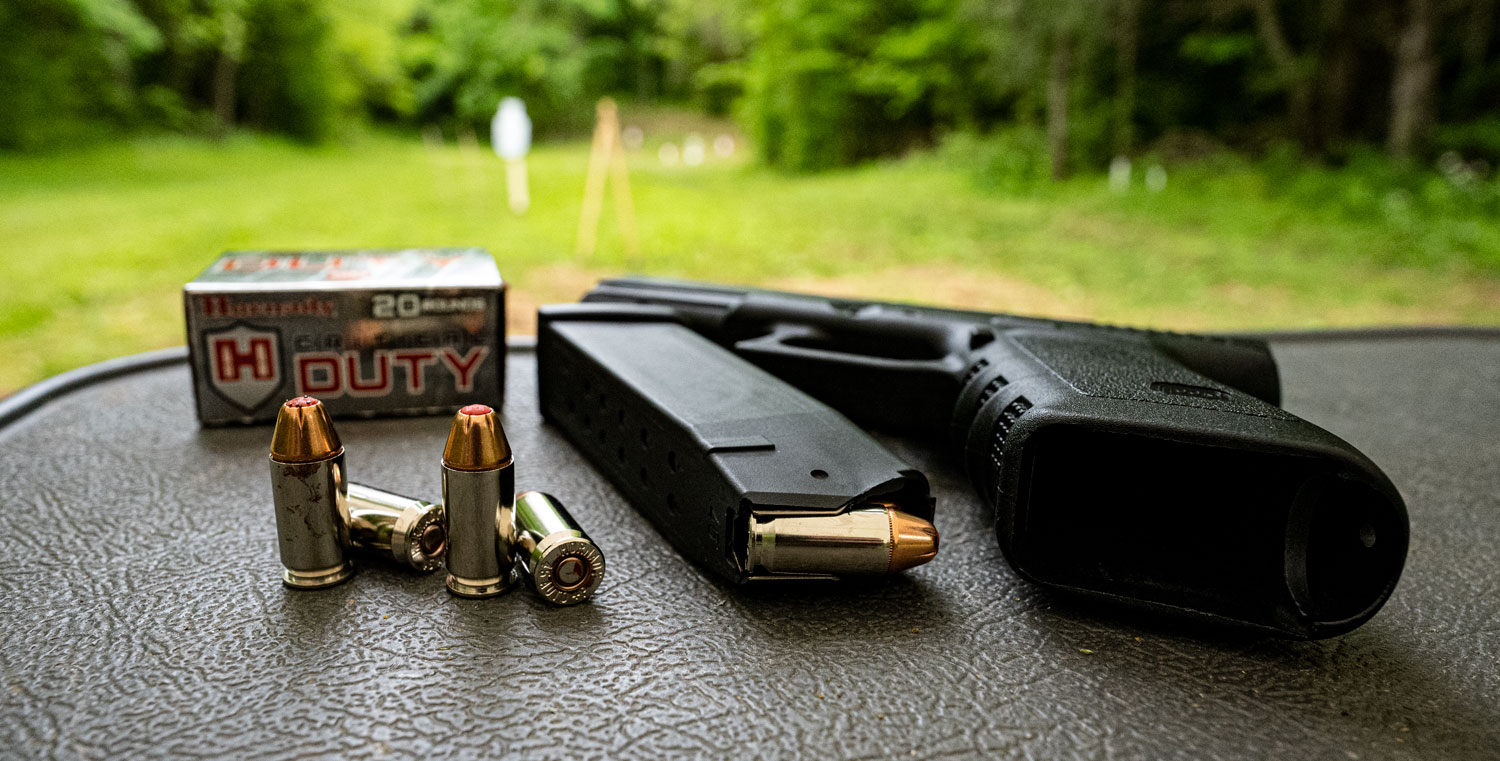 Critical Duty with Glock Hornady Critical Duty ammo with full size Glock pistol
