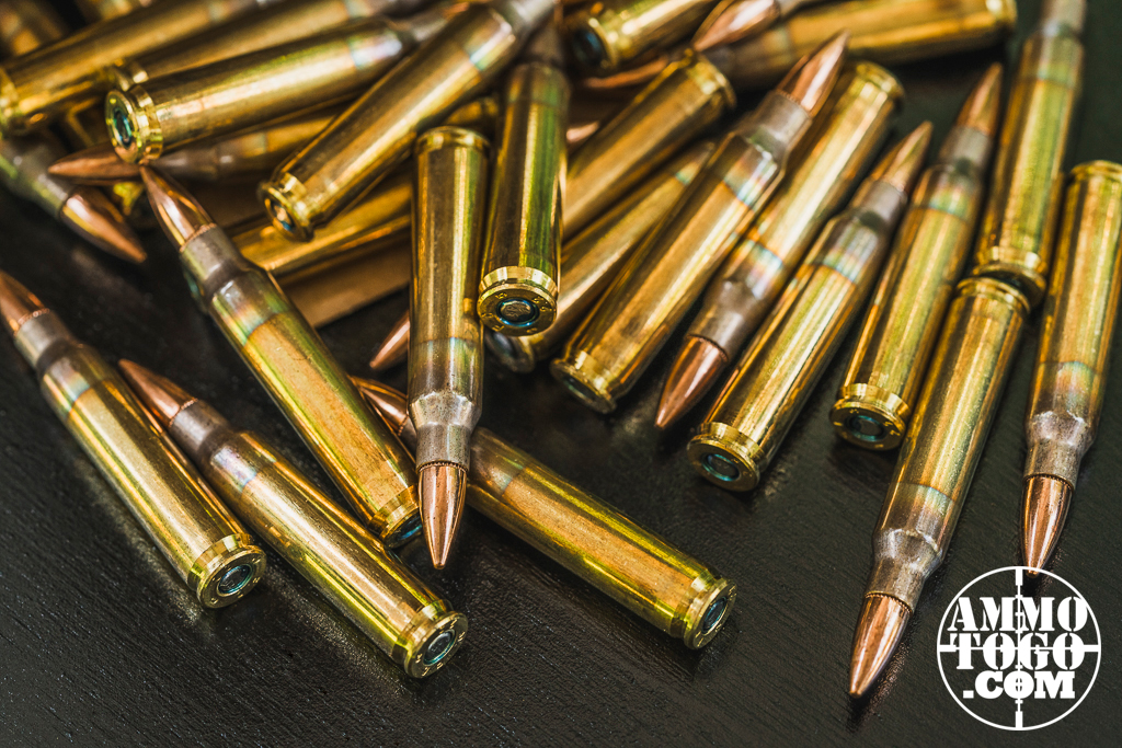 Bulk M193 spread out on a table