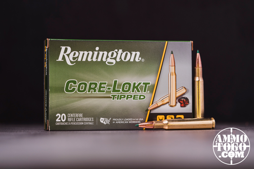 Remington Core-Lokt 30-06 ammo displayed
