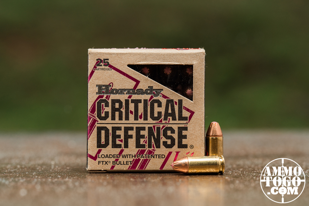 Hornady 9mm Critical Defense Lite ammo