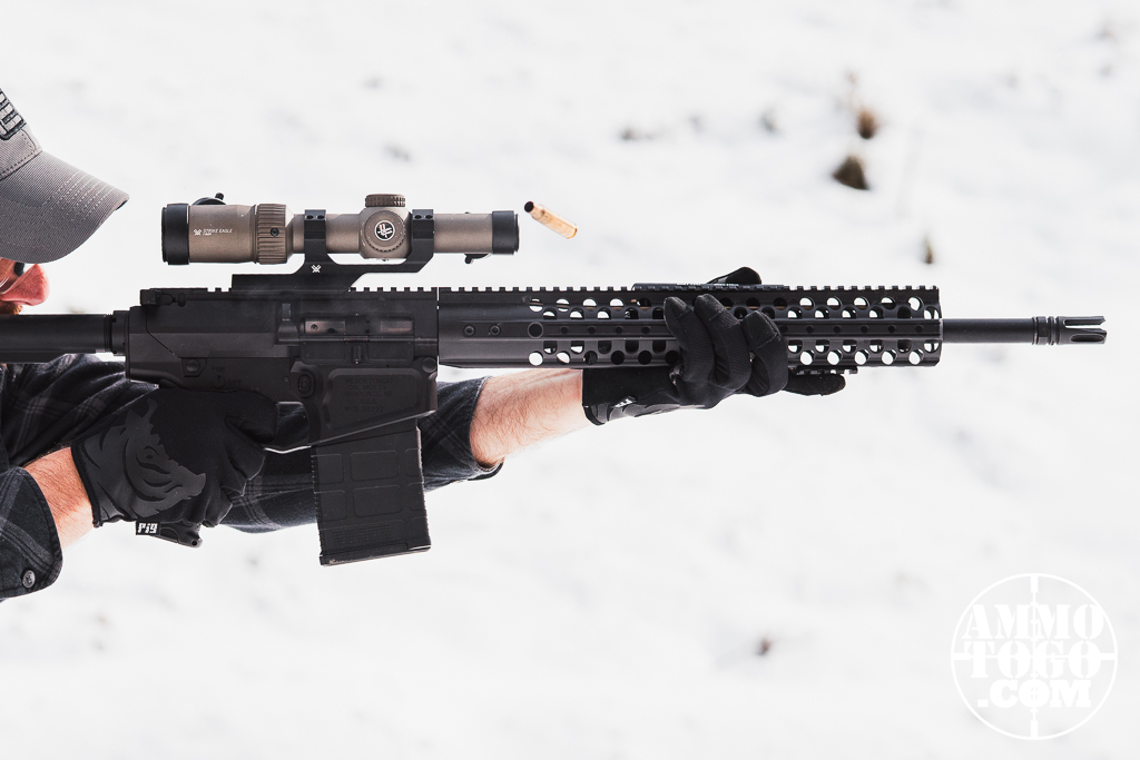 Shooting .308 Winchester ammo with an AR-10 at a rifle range