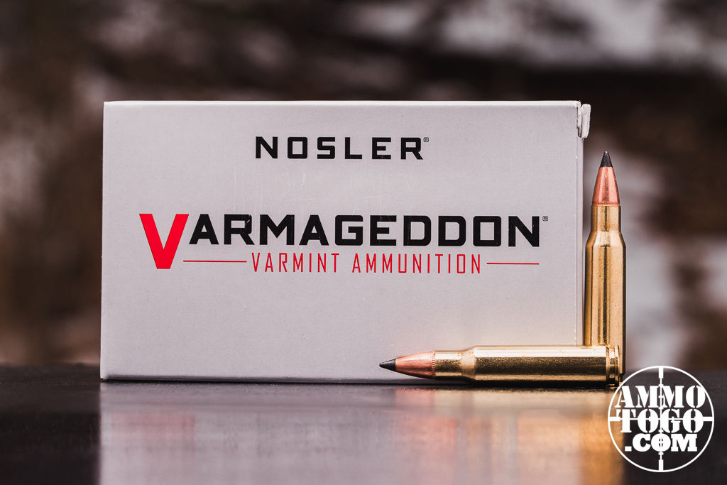 Nosler Varmegeddon 308 ammo displayed