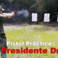 Shooting the El Presidente drill at a range