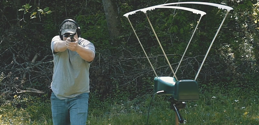 Firing Winchester PDX1 ammo at a shooting range with a chronograph to measure muzzle velocity