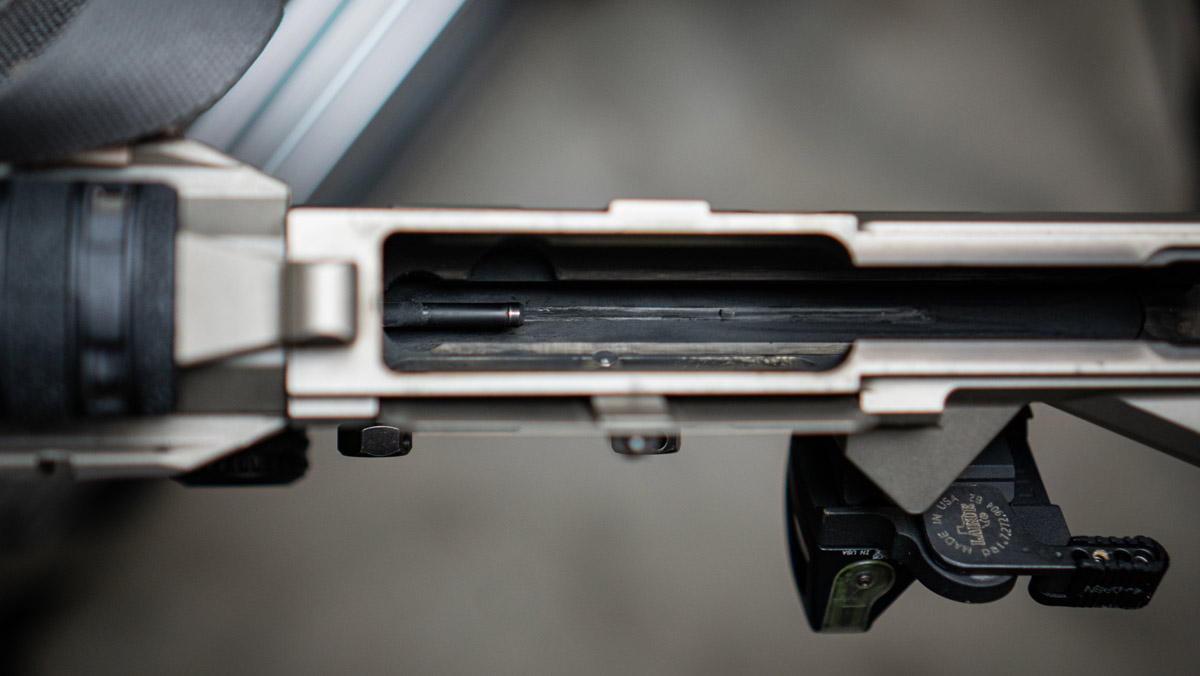 Fouling inside the chamber of a rifle