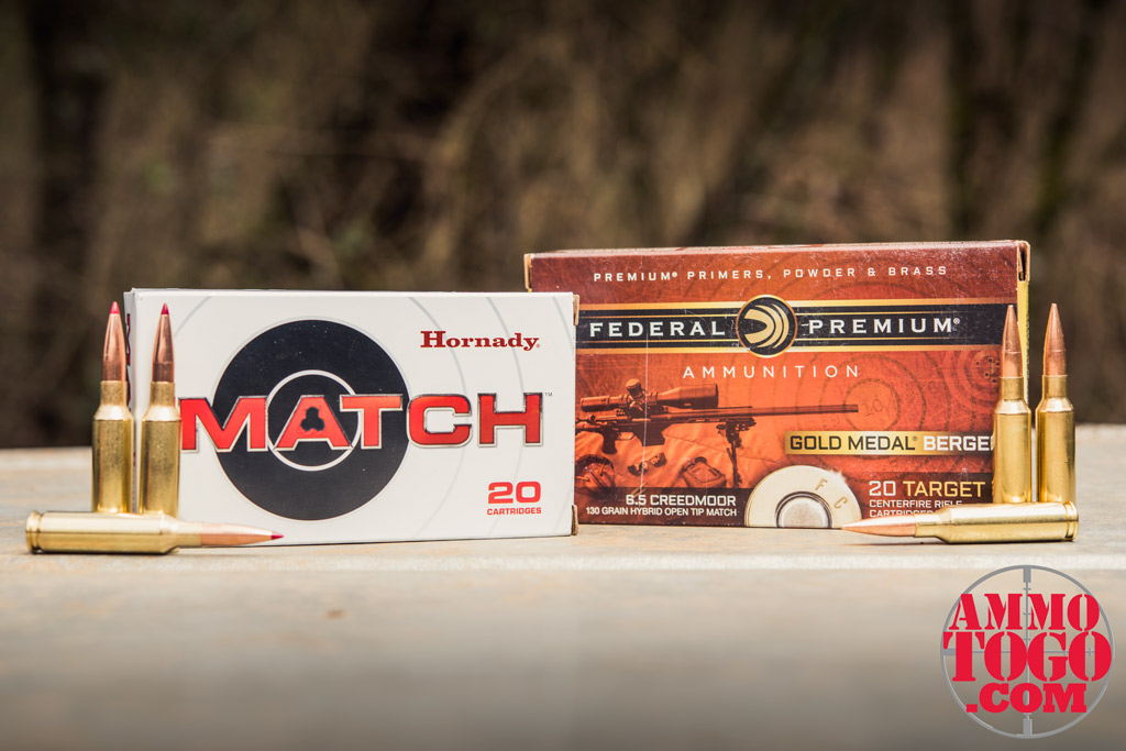 photo of hornady and federal 6.5 creedmoor ammunition outdoors