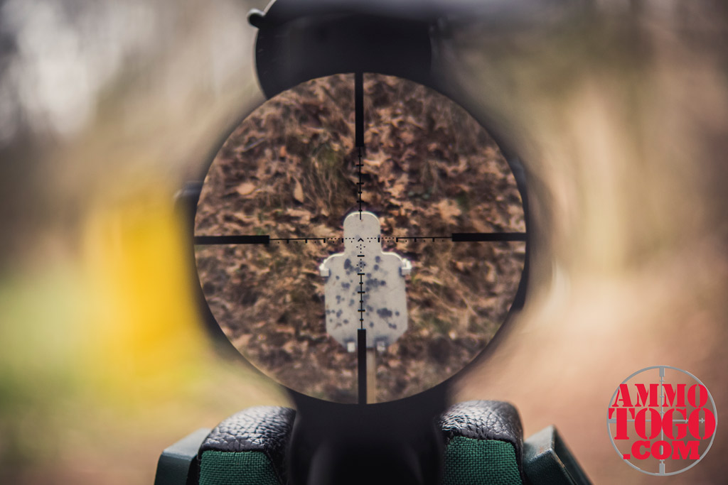 a view down a Primary Arms scope at 200 yards with the Ruger Precision rifle in 6.5 Creedmoor photo looking through a Primary Arms scope at 200 yards with the Ruger Precision rifle chambered in 6.5 Creedmoor