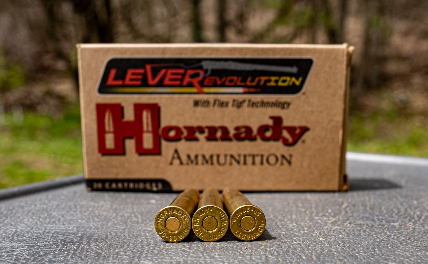 LeveRevolution ammo on a table with box