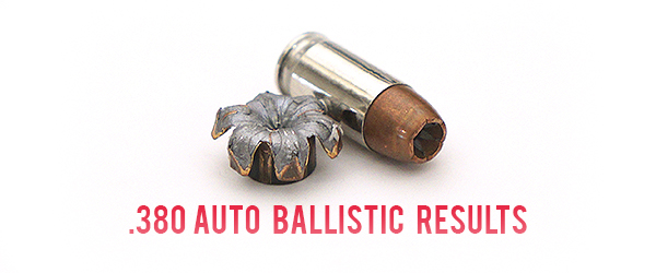 380 Auto Ballistic Test Results