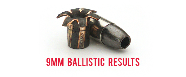 9mm ammunition Ballistic Test Results