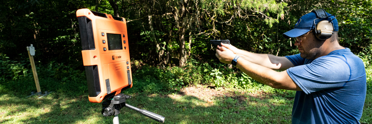 Testing muzzle velocity at the shooting range
