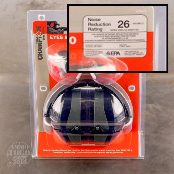 NRR Rating on a box of ear protection