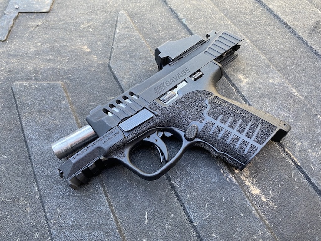 Savage Stance XR pistol (Left Profile) displayed