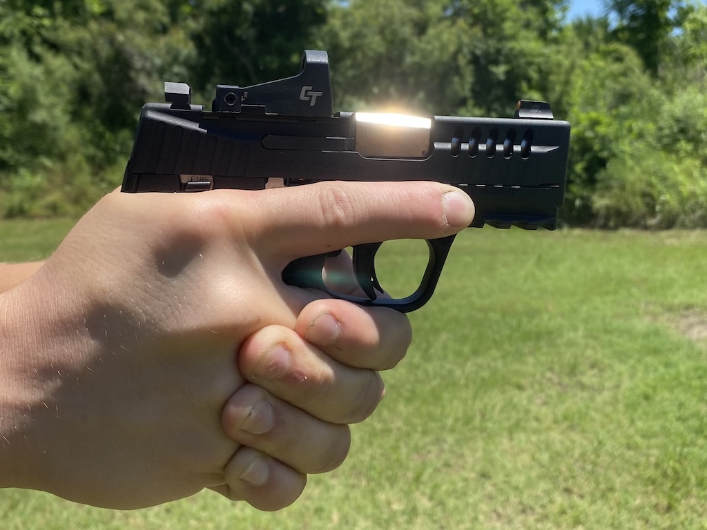 Savage Stance with Crimson Trace Red Dot