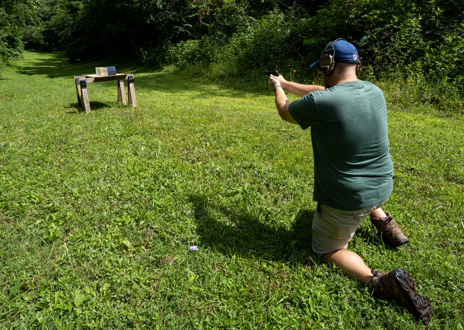 Firing both calibers into gel to test for self-defense effectiveness