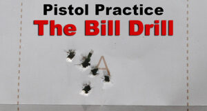 A target used to shoot the bill drill at a shooting range