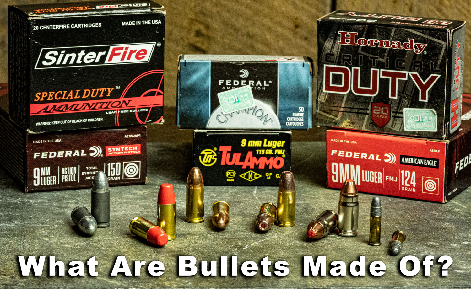 what are bullets made of image