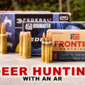 AR hunting calibers on a table