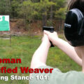 Chapman or modified weaver stance