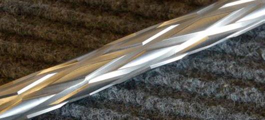 Diamond fluting pattern on a rifle barrel