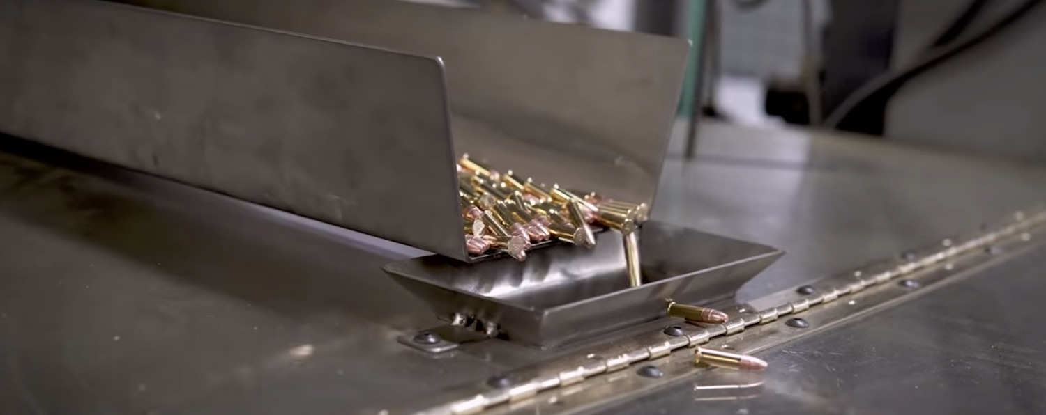 22lr ammo being made and loaded with bullets at Federal's plant