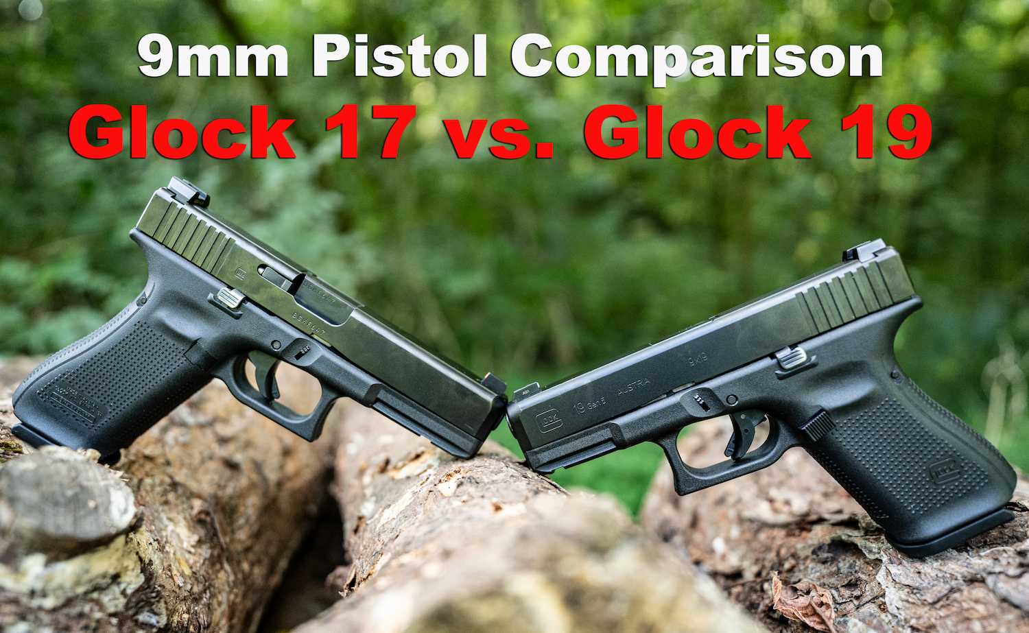 Glock 17 vs Glock 19 pistols