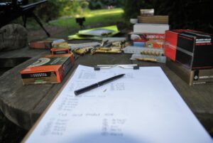 Logging the results of our match ammo testing