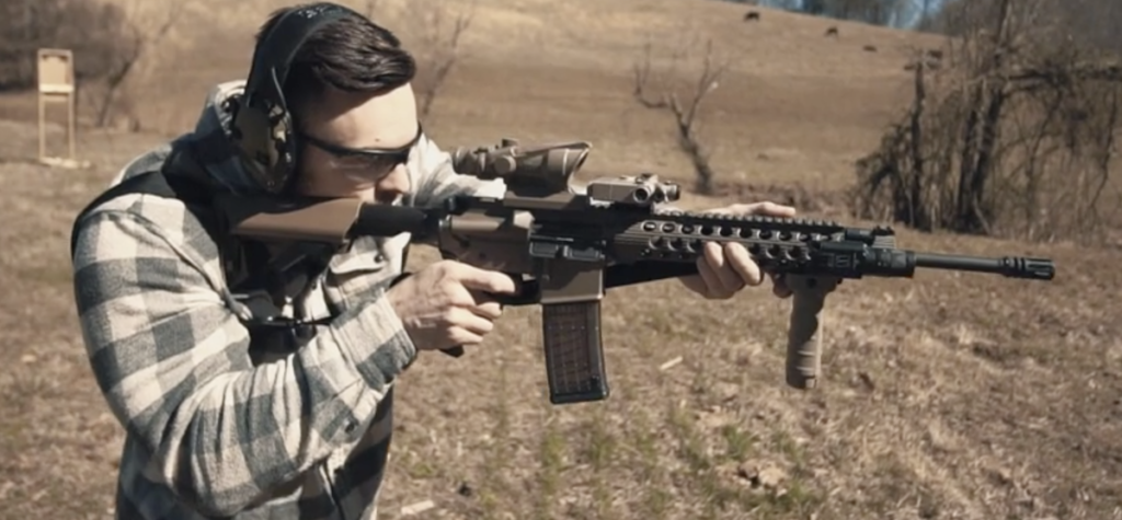 Shooting an ar-15 rifle
