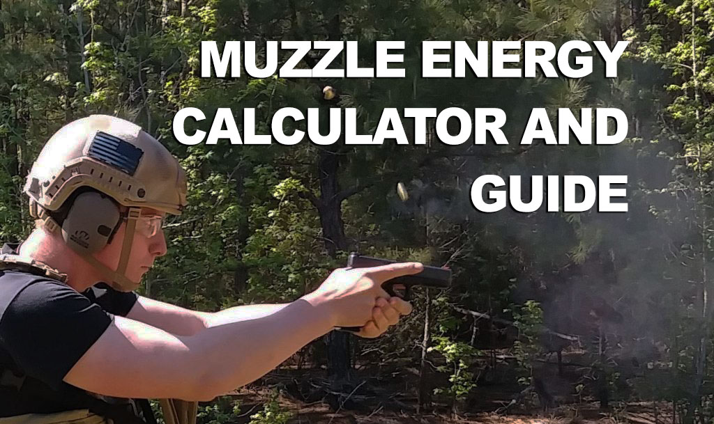 Demonstrating muzzle energy at the shooting range with a pistol